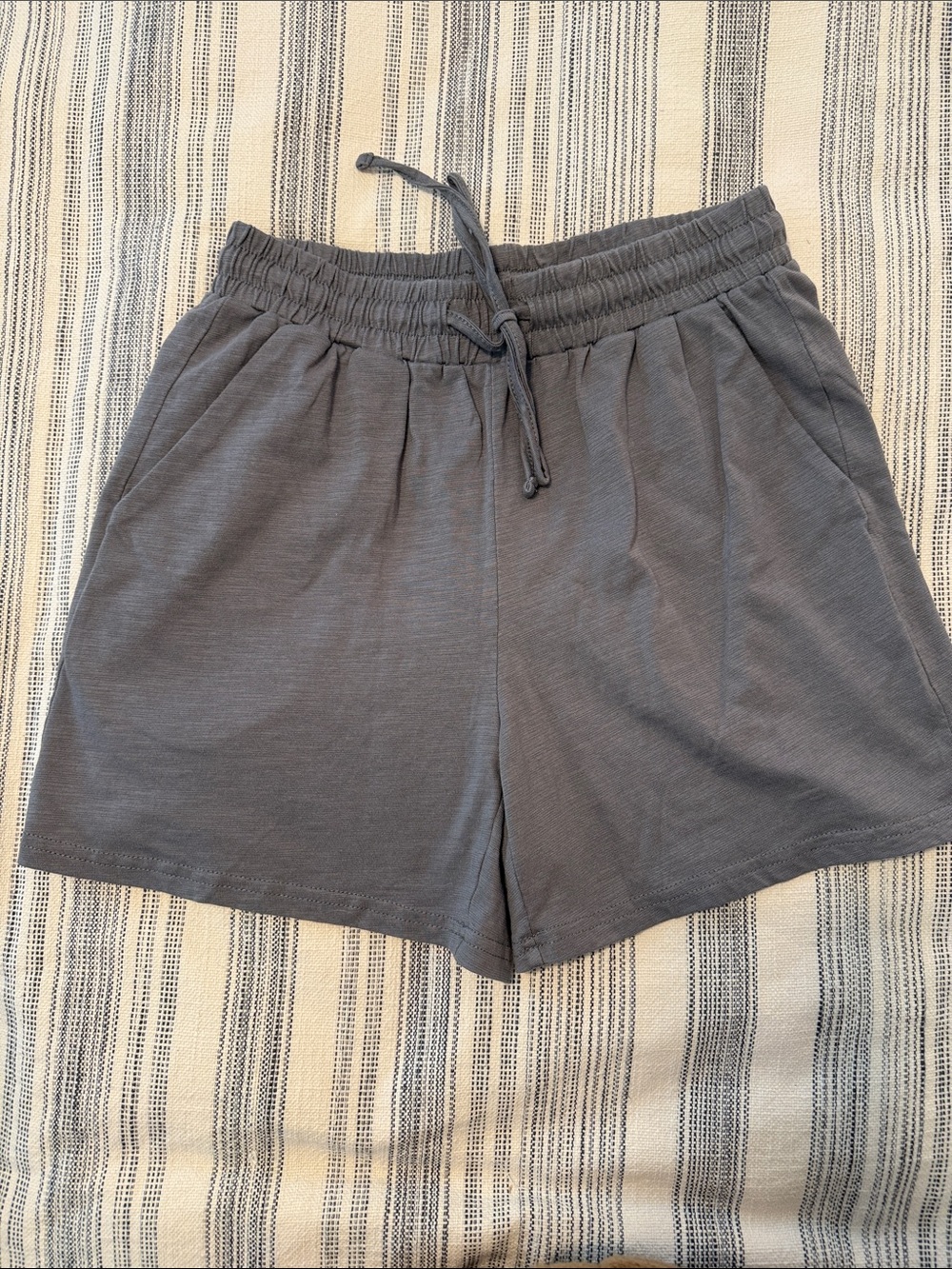 Women's Gray Drawstring Lounge Shorts